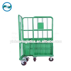 Chariot à cage en acier industriel pliable surdimensionné, capacité de charge de 500 kg, équipement d'entrepôt - Product Image 4