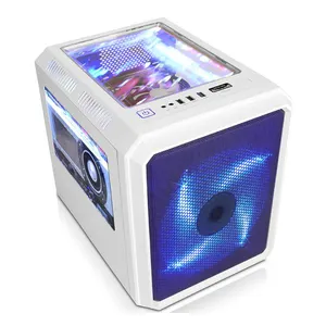 Trò chơi trong suốt chống bụi micro atx máy tính tím trường hợp mini-itx