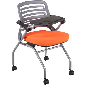 Silla de escritorio con almohadilla de escritura para oficina, asiento de entrenamiento escolar, precio barato