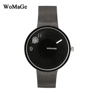 hot unique designer watch turntable dial women fashion mesh strap watch quartz wristwatch men luxury alloy watch cheap price