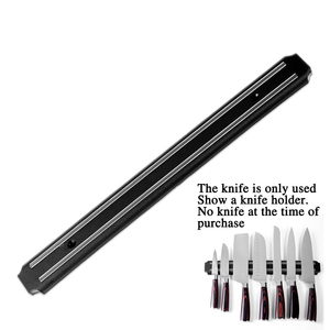 Portacoltelli Magnetico <span class=keywords><strong>da</strong></span> <span class=keywords><strong>Parete</strong></span> in ABS Nero con Supporto in Metallo per Coltelli - Product Image 2