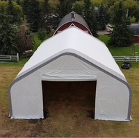 Carpa de Garaje para Auto 408021P, Impermeable, Prefabricada, Almacén, Cobertizo, Material de PVC y PE, Domo de Acero para Exteriores