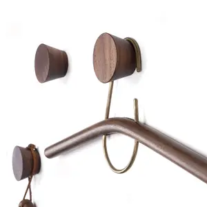 Factory direct wholesale low price handmade walnut beech wood wall hook