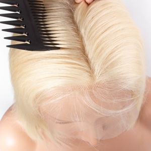 A buon mercato Dei <span class=keywords><strong>Capelli</strong></span> Umani 4*4 Chiusura Blonde di Bob Parrucca Per African American Breve Rettilineo Anteriore Del Merletto Dei <span class=keywords><strong>Capelli</strong></span> Umani Bob parrucca Per Le Donne Nere - Product Image 2
