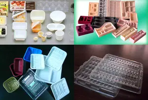 Plastic Tray Making Machine High Speed Plastic Fast Food Tray Thermoforming Machine / Making Machine