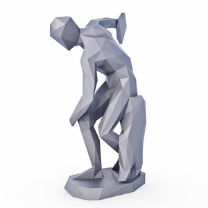 Modelo de Baja Resolución del Disco de Discobolus en Resina - Product Image 4