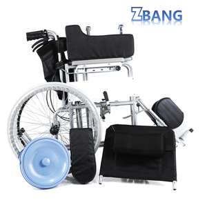 Altura ajustable mintiendo a silla de ruedas con freno de mano y de la rueda grande - Product Image 4