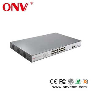 Red de $ Number Puertos 10/100 Mbps Ethernet Switch con $ number Puertos PoE Switch & 2 Uplink (ONV-POE33016PF-at) - Product Image 5