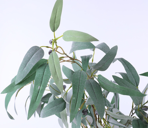 Hojas artificiales follaje verde hoja de <span class=keywords><strong>eucalipto</strong></span> plástico arbusto <span class=keywords><strong>artificial</strong></span> eucalyptus Rama - Product Image 3