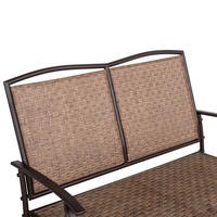 Chaise double de banc de planeur de causeuse de 2 personnes d'extérieur moderne du Vietnam, conceptions de balançoire de porche de patio avec la chaise berçante