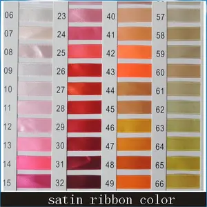 satin ribbon color chart for garment use