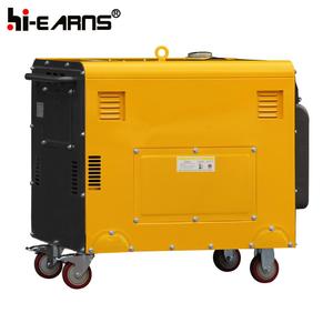 Hiarns 디지털 제어 휴대용 쉽게 움직이는 5.5KW 자동 디젤 발전기