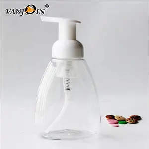8OZ Plastic Oval Foaming Hand Soap Bottle With White Foamer Pump