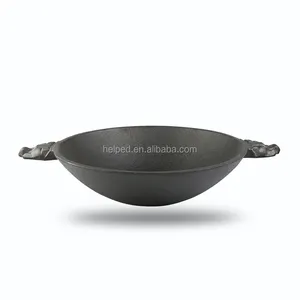 De gros en céramique wok vente-Bol en pierre Poisson Grande Fonte Wok Pour Offre Spéciale