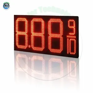 8 8.88 9/10 segni led per stazioni di servizio/stazione di servizio olio led prezzo segno/led digitale benzina prezzo segno