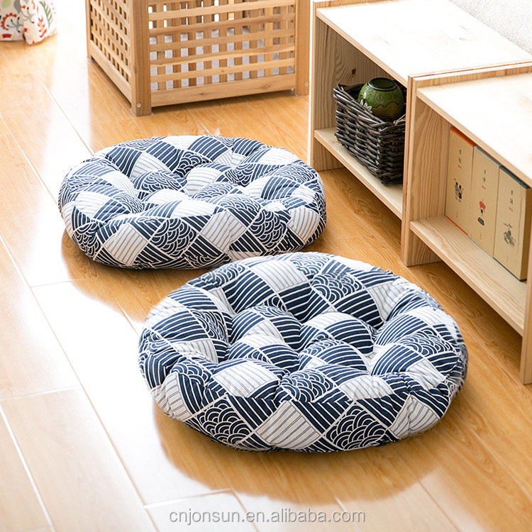 В полоску из 100% хлопка домашние круг подушки сиденья автомобиля Круглый Подушка