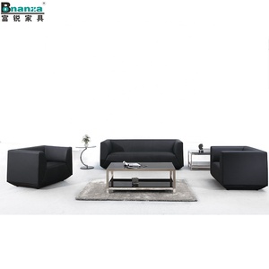 2027 <span class=keywords><strong>Bonanza</strong></span> Hecho en China Sofá de cuero de ocio moderno clásico barato Muebles de oficina Sofá de oficina - Product Image 1