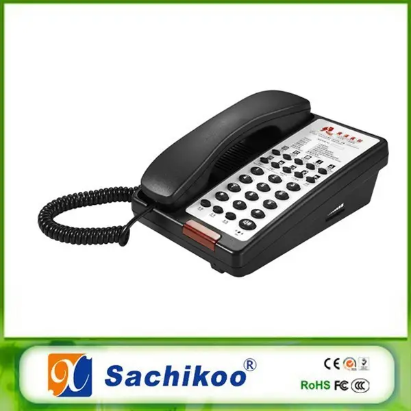 Wetterfestes klassisches Hotelzimmer Basic Speed Button Telefon mit LOGO Frontplatte druck