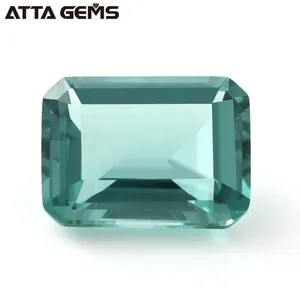 Synthetische Smaragd Cut Hydrothermale Grün Kristall Quarz Stein Smaragd Preis Pro Karat