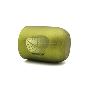 Venta al por mayor vintage hecho a mano y <span class=keywords><strong>bar</strong></span> uso verde frasco de vidrio vela - Product Image 4