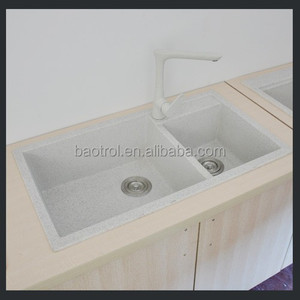 Évier de cuisine en granit, Triangle en composite de <span class=keywords><strong>Quartz</strong></span>, avec 1 bol et 2 bols, surface solide - Product Image 4