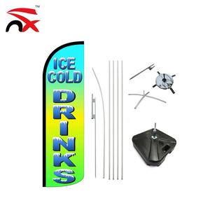 มือที่กำหนดเองเสาและ Ground Spike ล้างรถ Feather Flag ชุด - Product Image 4