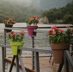 Jardinières murales pour <span class=keywords><strong>balcon</strong></span> et jardin, pots en plastique bon marché, pots à fleurs montés, pots à fleurs thermoformés - Product Image 2