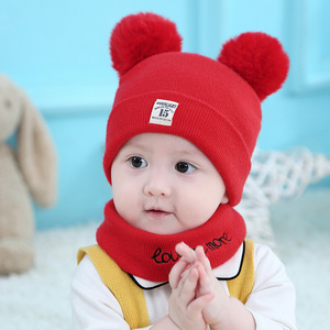 Su ordinazione Bello Sveglio Dei Bambini di Pelliccia Pom Pom Cappello E Sciarpa Berretti Ragazze Dei Ragazzi Bambino Caldo Cappello Sciarpa - Product Image 1