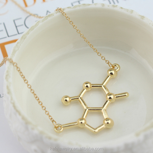 Collar con Molécula de Cafeína, Elemento Químico, para Estudiantes de Ciencias, para Mujer - Product Image 2