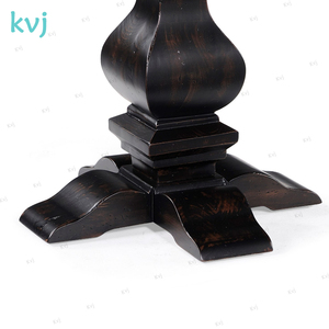 KVJ-8055 <span class=keywords><strong>Tavolino</strong></span> Laterale per Divano in Legno <span class=keywords><strong>Nero</strong></span> Quadrato Stile Vintage Francese - Product Image 2