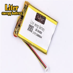 Connector 1,25-3 p lithium polymer batteries 504050 3,7 V 1500 mAh Li-polymer battery LiPo battery with wire lead - Product Image 1