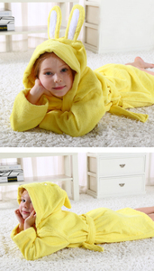 <span class=keywords><strong>Bata</strong></span> de baño <span class=keywords><strong>rosa</strong></span> con capucha para bebé y niño, ropa de baño bonita con diseño de conejo bornoz - Product Image 5