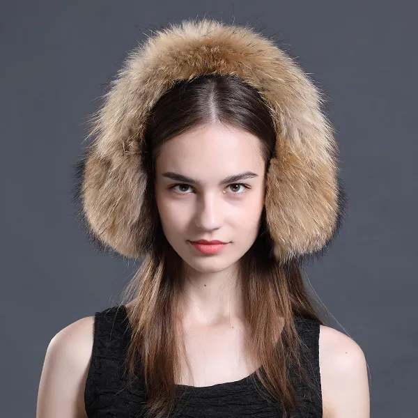 New Design Hot Style Warm Fur Earflap Natural Color fox Fur Earmuff