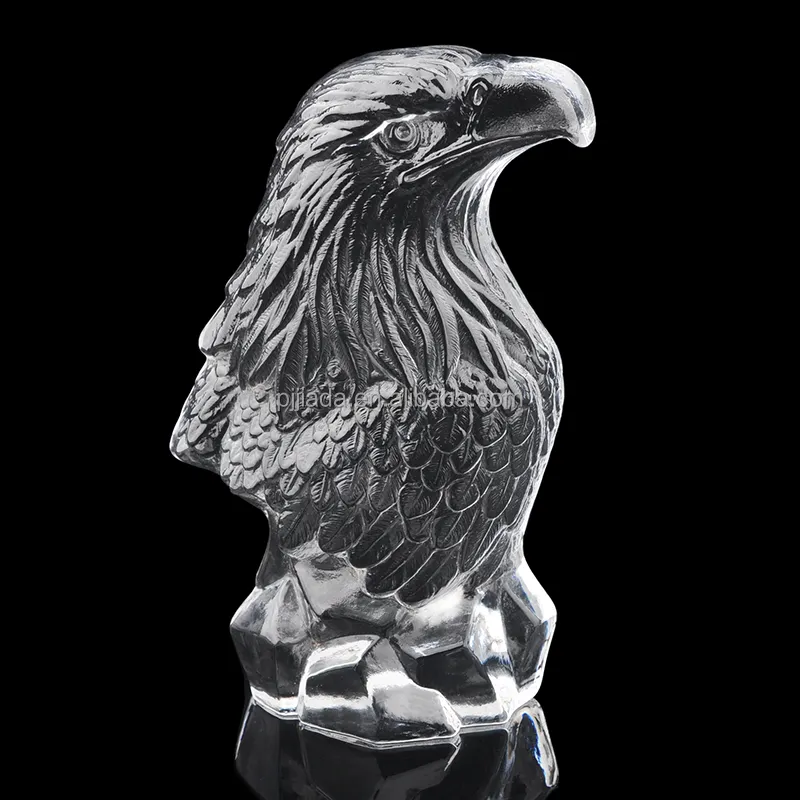 Atacado coleção lembranças cristal transparente águia estatuetas modelo animal