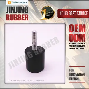 Nbr Rubber Bumper Rubber Trillingsdemper/Anti Vibration Mount/Rubber Cilindrische Mounts Rubber Bumpers (Met Schroef)