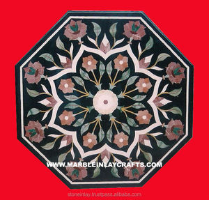 Inlay Table Top , Stone Pietra Dura Marble Table Top - Product Image 1