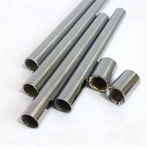 Electroplated ברזל צינור M10 פנימי שיניים חלול ישר צינור חיבור מוט רצפת Photoflood מנורה אבזר