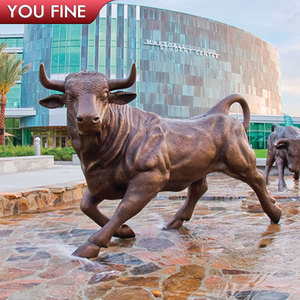 Statue de taureau de Wall Street en bronze coulé de grande taille pour jardin extérieur - Product Image 4