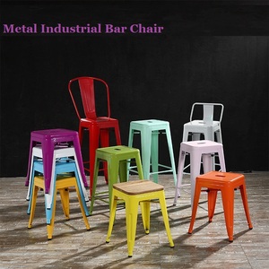 <span class=keywords><strong>Tabouret</strong></span> de Bar en métal <span class=keywords><strong>Vintage</strong></span> pour hommes et femmes, dossier haut, nouveau Style, à la mode, portable - Product Image 3