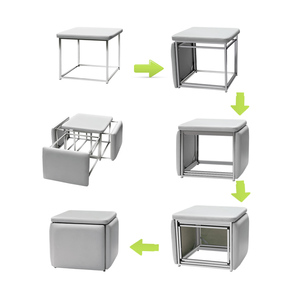 Hot Selling Lightweight Save Space Metal Folding Chair Cube <strong>Step</strong> <strong>Stool</strong> - Product Image 1