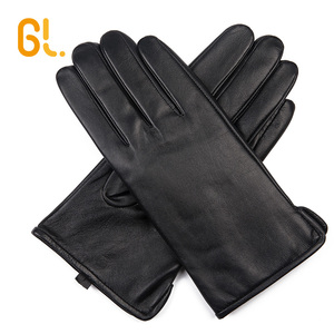 GL7 guanti da uomo personalizzati in pelle di montone foderati in Cashmere con guida auto inverno caldo - Product Image 3