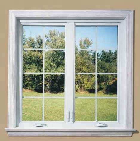 pvc profile glass sliding windows with grill clear plastic