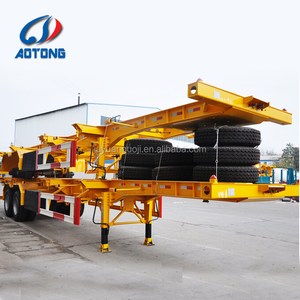 Aotong الصين مصنع 2 المحاور 3 المحاور 20Ft 40Ft حاوية إطار الهيكل العظمي شاحنة نصف مقطورة الهيكل الهيكل العظمي شبه مقطورة - Product Image 6