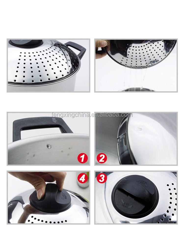 China Supplier Factory Promotion Price Modern Stainless Steel Eco-Friendly 2-Piece Pasta Cooker Pot Set Strainer Dishwasher Oven · image 6