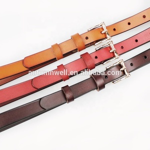 Cintura da <span class=keywords><strong>Donna</strong></span> in Vera Pelle alla Moda con Fibbia in Lega Metallica, Larghezza 1,8 cm, Cintura <span class=keywords><strong>di</strong></span> <span class=keywords><strong>Marca</strong></span> Designer Famosa - Product Image 5