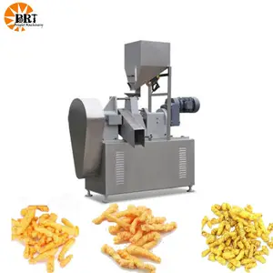 Fried cheetos extrusora kurkure máquina giro kurkure cheetos que hace la máquina línea de producción