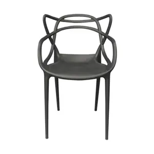 Plastic resin garden chair in black China furniture supplier YC-P01