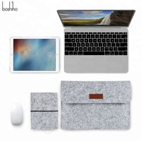 Sac de transport en feutre écologique fin et personnalisé Boshiho pour ordinateur portable Ultrabook, idéal pour les déplacements professionnels et les voyages