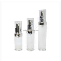 Flacon pompe airless en plastique ABS chromé de haute qualité 15ml/20ml/30ml pour lotion, soin de la peau, shampoing, emballage, sérigraphie, thermoscellage