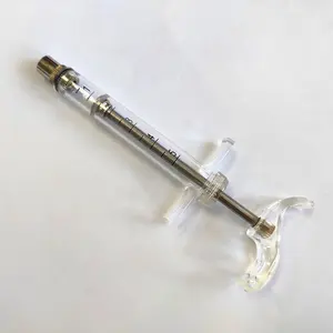 WANJIA veterinarios instrumento de acero de plástico TPX, jeringa, 5ml